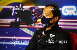Toyoharu Tanabe (JPN) Honda Racing F1 Technical Director in the FIA Press Conference. 12.11.2021. Formula 1 World Championship, Rd 19, Brazilian Grand Prix, Sao Paulo, Brazil, Qualifying Day.