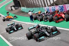 Lewis Hamilton (GBR) Mercedes AMG F1 W12 and Valtteri Bottas (FIN) Mercedes AMG F1 W12. 12.11.2021. Formula 1 World Championship, Rd 19, Brazilian Grand Prix, Sao Paulo, Brazil, Qualifying Day.