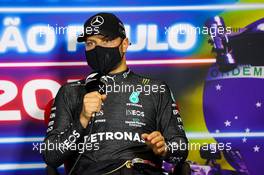 Valtteri Bottas (FIN) Mercedes AMG F1 in the post race FIA Press Conference. 14.11.2021. Formula 1 World Championship, Rd 19, Brazilian Grand Prix, Sao Paulo, Brazil, Race Day.
