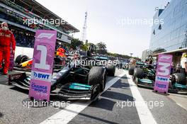 Race winner Lewis Hamilton (GBR) Mercedes AMG F1 W12 in parc ferme. 14.11.2021. Formula 1 World Championship, Rd 19, Brazilian Grand Prix, Sao Paulo, Brazil, Race Day.