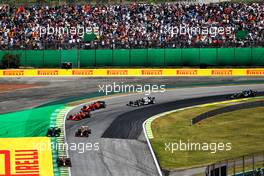 Max Verstappen (NLD) Red Bull Racing RB16B leads at the start of the race. 14.11.2021. Formula 1 World Championship, Rd 19, Brazilian Grand Prix, Sao Paulo, Brazil, Race Day.