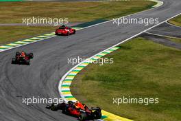 Max Verstappen (NLD) Red Bull Racing RB16B leads behind the Mercedes FIA Safety Car. 14.11.2021. Formula 1 World Championship, Rd 19, Brazilian Grand Prix, Sao Paulo, Brazil, Race Day.