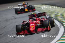 Carlos Sainz Jr (ESP) Ferrari SF-21. 14.11.2021. Formula 1 World Championship, Rd 19, Brazilian Grand Prix, Sao Paulo, Brazil, Race Day.