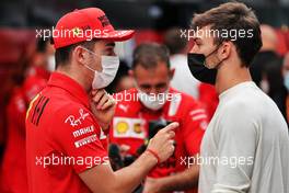 (L to R): Charles Leclerc (MON) Ferrari and Pierre Gasly (FRA) AlphaTauri. 13.11.2021. Formula 1 World Championship, Rd 19, Brazilian Grand Prix, Sao Paulo, Brazil, Sprint Race Day.