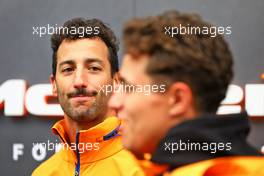 (L to R): Daniel Ricciardo (AUS) McLaren with team mate Lando Norris (GBR) McLaren. 13.11.2021. Formula 1 World Championship, Rd 19, Brazilian Grand Prix, Sao Paulo, Brazil, Sprint Race Day.