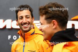 (L to R): Daniel Ricciardo (AUS) McLaren with team mate Lando Norris (GBR) McLaren. 13.11.2021. Formula 1 World Championship, Rd 19, Brazilian Grand Prix, Sao Paulo, Brazil, Sprint Race Day.