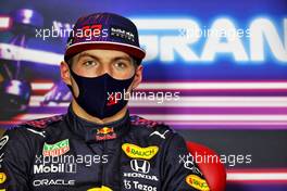 Max Verstappen (NLD) Red Bull Racing in the post Sprint FIA Press Conference. 13.11.2021. Formula 1 World Championship, Rd 19, Brazilian Grand Prix, Sao Paulo, Brazil, Sprint Race Day.