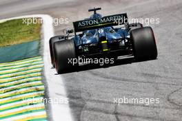 Lance Stroll (CDN) Aston Martin F1 Team AMR21. 13.11.2021. Formula 1 World Championship, Rd 19, Brazilian Grand Prix, Sao Paulo, Brazil, Sprint Race Day.