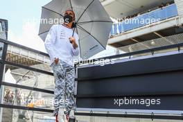 Lewis Hamilton (GBR) Mercedes AMG F1 on the drivers parade. 14.11.2021. Formula 1 World Championship, Rd 19, Brazilian Grand Prix, Sao Paulo, Brazil, Race Day.