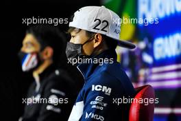Yuki Tsunoda (JPN) AlphaTauri in the FIA Press Conference. 11.11.2021. Formula 1 World Championship, Rd 19, Brazilian Grand Prix, Sao Paulo, Brazil, Preparation Day.