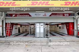 Empty Alfa Romeo Racing pit garages. 11.11.2021. Formula 1 World Championship, Rd 19, Brazilian Grand Prix, Sao Paulo, Brazil, Preparation Day.