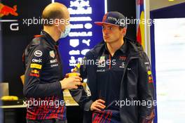 Max Verstappen (NLD) Red Bull Racing (Right). 11.11.2021. Formula 1 World Championship, Rd 19, Brazilian Grand Prix, Sao Paulo, Brazil, Preparation Day.