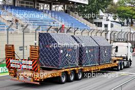 Red Bull Racing freight arrives at the circuit. 11.11.2021. Formula 1 World Championship, Rd 19, Brazilian Grand Prix, Sao Paulo, Brazil, Preparation Day.