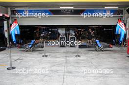 Alpine F1 Team pit garages. 11.11.2021. Formula 1 World Championship, Rd 19, Brazilian Grand Prix, Sao Paulo, Brazil, Preparation Day.
