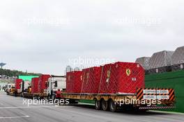 Ferrari freight arrives at the circuit. 11.11.2021. Formula 1 World Championship, Rd 19, Brazilian Grand Prix, Sao Paulo, Brazil, Preparation Day.