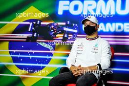 Valtteri Bottas (FIN) Mercedes AMG F1 in the FIA Press Conference. 11.11.2021. Formula 1 World Championship, Rd 19, Brazilian Grand Prix, Sao Paulo, Brazil, Preparation Day.