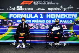 (L to R): Esteban Ocon (FRA) Alpine F1 Team and Yuki Tsunoda (JPN) AlphaTauri in the FIA Press Conference. 11.11.2021. Formula 1 World Championship, Rd 19, Brazilian Grand Prix, Sao Paulo, Brazil, Preparation Day.
