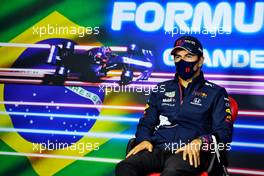 Sergio Perez (MEX) Red Bull Racing in the FIA Press Conference. 11.11.2021. Formula 1 World Championship, Rd 19, Brazilian Grand Prix, Sao Paulo, Brazil, Preparation Day.