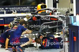 Red Bull Racing RB16B being prepared. 11.11.2021. Formula 1 World Championship, Rd 19, Brazilian Grand Prix, Sao Paulo, Brazil, Preparation Day.
