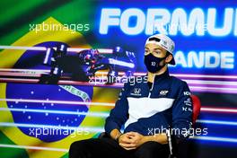 Pierre Gasly (FRA) AlphaTauri in the FIA Press Conference. 11.11.2021. Formula 1 World Championship, Rd 19, Brazilian Grand Prix, Sao Paulo, Brazil, Preparation Day.