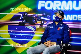 George Russell (GBR) Williams Racing in the FIA Press Conference. 11.11.2021. Formula 1 World Championship, Rd 19, Brazilian Grand Prix, Sao Paulo, Brazil, Preparation Day.