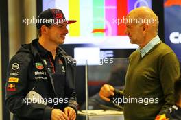 (L to R): Max Verstappen (NLD) Red Bull Racing with Adrian Newey (GBR) Red Bull Racing Chief Technical Officer. 11.11.2021. Formula 1 World Championship, Rd 19, Brazilian Grand Prix, Sao Paulo, Brazil, Preparation Day.