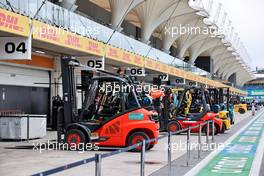 Circuit atmosphere - fork lift trucks in the pits with no freight to carry. 11.11.2021. Formula 1 World Championship, Rd 19, Brazilian Grand Prix, Sao Paulo, Brazil, Preparation Day.