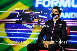 Esteban Ocon (FRA) Alpine F1 Team in the FIA Press Conference. 11.11.2021. Formula 1 World Championship, Rd 19, Brazilian Grand Prix, Sao Paulo, Brazil, Preparation Day.