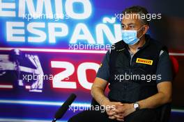 Mario Isola (ITA) Pirelli Racing Manager in the FIA Press Conference. 07.05.2021 Formula 1 World Championship, Rd 4, Spanish Grand Prix, Barcelona, Spain, Practice Day.