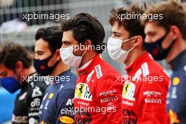 Carlos Sainz Jr (ESP) Ferrari on the grid. 09.05.2021. Formula 1 World Championship, Rd 4, Spanish Grand Prix, Barcelona, Spain, Race Day.