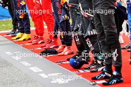 Drivers as the grid observes the national anthem. 09.05.2021. Formula 1 World Championship, Rd 4, Spanish Grand Prix, Barcelona, Spain, Race Day.