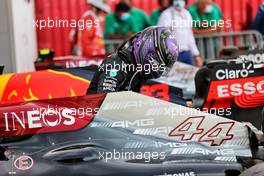 Race winner Lewis Hamilton (GBR) Mercedes AMG F1 W12 in parc ferme. 09.05.2021. Formula 1 World Championship, Rd 4, Spanish Grand Prix, Barcelona, Spain, Race Day.