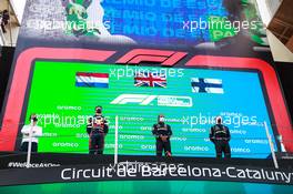 The podium (L to R): Jim Ratcliffe (GBR) Chief Executive Officer of Ineos / Mercedes AMG F1 Shareholder; Max Verstappen (NLD) Red Bull Racing, second; Lewis Hamilton (GBR) Mercedes AMG F1, race winner; Valtteri Bottas (FIN) Mercedes AMG F1, third. 09.05.2021. Formula 1 World Championship, Rd 4, Spanish Grand Prix, Barcelona, Spain, Race Day.