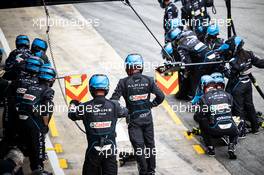 Alpine F1 Team makes a pit stop. 09.05.2021. Formula 1 World Championship, Rd 4, Spanish Grand Prix, Barcelona, Spain, Race Day.