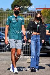 Lance Stroll (CDN) Aston Martin F1 Team with his girlfriend Sara Pagliaroli. 08.05.2021. Formula 1 World Championship, Rd 4, Spanish Grand Prix, Barcelona, Spain, Qualifying Day.