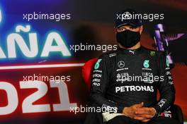 Valtteri Bottas (FIN) Mercedes AMG F1 in the post qualifying FIA Press Conference. 08.05.2021. Formula 1 World Championship, Rd 4, Spanish Grand Prix, Barcelona, Spain, Qualifying Day.