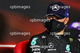 Valtteri Bottas (FIN) Mercedes AMG F1 in the post qualifying FIA Press Conference. 08.05.2021. Formula 1 World Championship, Rd 4, Spanish Grand Prix, Barcelona, Spain, Qualifying Day.