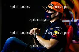 Max Verstappen (NLD) Red Bull Racing in the FIA Press Conference. 06.05.2021. Formula 1 World Championship, Rd 4, Spanish Grand Prix, Barcelona, Spain, Preparation Day.