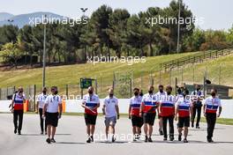 Nikita Mazepin (RUS) Haas F1 Team walks the circuit with the team. 06.05.2021. Formula 1 World Championship, Rd 4, Spanish Grand Prix, Barcelona, Spain, Preparation Day.