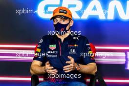 Max Verstappen (NLD) Red Bull Racing in the FIA Press Conference. 06.05.2021. Formula 1 World Championship, Rd 4, Spanish Grand Prix, Barcelona, Spain, Preparation Day.