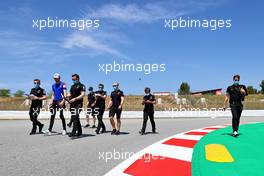 Esteban Ocon (FRA) Alpine F1 Team walks the circuit with the team. 06.05.2021. Formula 1 World Championship, Rd 4, Spanish Grand Prix, Barcelona, Spain, Preparation Day.
