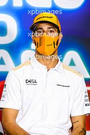 Daniel Ricciardo (AUS) McLaren in the FIA Press Conference. 06.05.2021. Formula 1 World Championship, Rd 4, Spanish Grand Prix, Barcelona, Spain, Preparation Day.