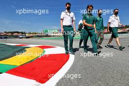 Sebastian Vettel (GER) Aston Martin F1 Team walks the circuit with the team. 06.05.2021. Formula 1 World Championship, Rd 4, Spanish Grand Prix, Barcelona, Spain, Preparation Day.