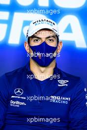Nicholas Latifi (CDN) Williams Racing in the FIA Press Conference. 06.05.2021. Formula 1 World Championship, Rd 4, Spanish Grand Prix, Barcelona, Spain, Preparation Day.