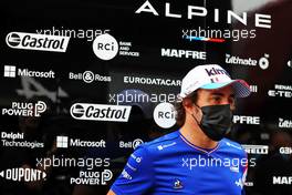 Fernando Alonso (ESP) Alpine F1 Team with the media. 18.06.2021. Formula 1 World Championship, Rd 7, French Grand Prix, Paul Ricard, France, Practice Day.