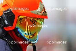 Yuki Tsunoda (JPN) AlphaTauri AT02 reflected in a fire marshal's helmet visor. 18.06.2021. Formula 1 World Championship, Rd 7, French Grand Prix, Paul Ricard, France, Practice Day.