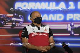 Frederic Vasseur (FRA) Alfa Romeo Racing Team Principal in the FIA Press Conference. 18.06.2021. Formula 1 World Championship, Rd 7, French Grand Prix, Paul Ricard, France, Practice Day.
