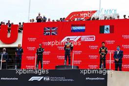 The podium (L to R): Gianpiero Lambiase (ITA) Red Bull Racing Engineer; Lewis Hamilton (GBR) Mercedes AMG F1, second; Max Verstappen (NLD) Red Bull Racing, race winner; Sergio Perez (MEX) Red Bull Racing, third, third. 20.06.2021. Formula 1 World Championship, Rd 7, French Grand Prix, Paul Ricard, France, Race Day.