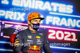 Max Verstappen (NLD) Red Bull Racing in the post race FIA Press Conference. 20.06.2021. Formula 1 World Championship, Rd 7, French Grand Prix, Paul Ricard, France, Race Day.