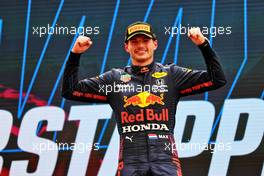 Race winner Max Verstappen (NLD) Red Bull Racing celebrates on the podium. 20.06.2021. Formula 1 World Championship, Rd 7, French Grand Prix, Paul Ricard, France, Race Day.
